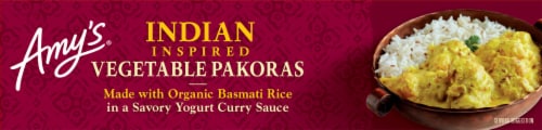 Amy's® Indian Vegetable Pakoras Frozen Meal Perspective: top