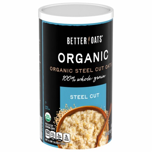 Better Oats Organic Steel Cut Oats Perspective: top