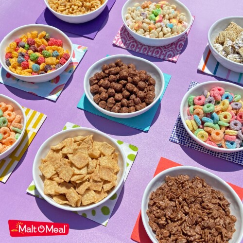 Malt-O-Meal Peanut Butter Cups Family Size Bag Cereal Perspective: top
