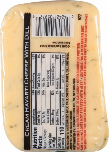 Boar's Head Cream Havarti Cheese with Dill Perspective: top