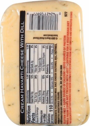 Boar's Head Cream Havarti Cheese with Dill Perspective: top