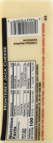 Boar's Head Monterey Jack Cheese Perspective: top