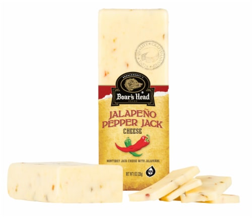 Boar’s Head Jalapeño Pepper Jack Cheese Perspective: top