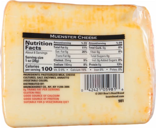 Boar’s Head Muenster Cheese Perspective: top