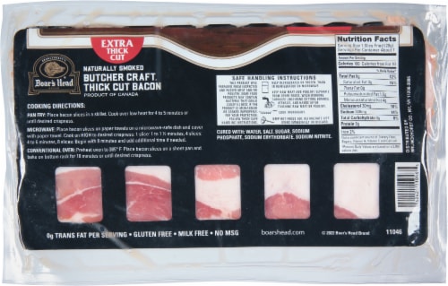 Boar's Head Butcher Craft Extra Thick Cut Naturally Smoked Bacon Perspective: top