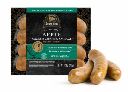 Boar's Head Honeycrisp Apple Chicken Sausage Perspective: top