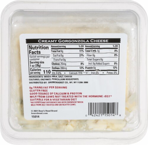 Boar's Head Creamy Gorgonzola Cheese Perspective: top