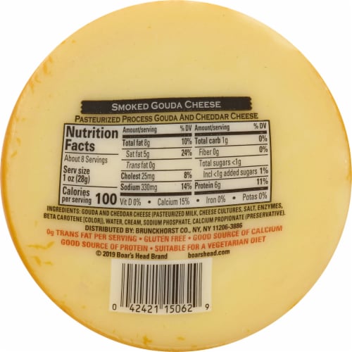 Boar’s Head Smoked Gouda Cheese Perspective: top