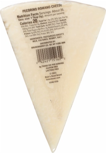 Boar's Head Pecorino Romano Cheese Perspective: top