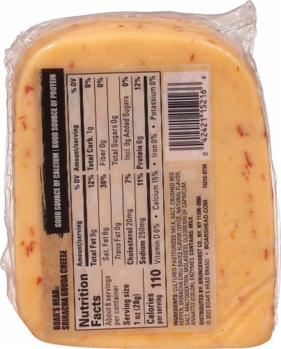 Boar’s Head Sriracha Gouda Cheese Perspective: top
