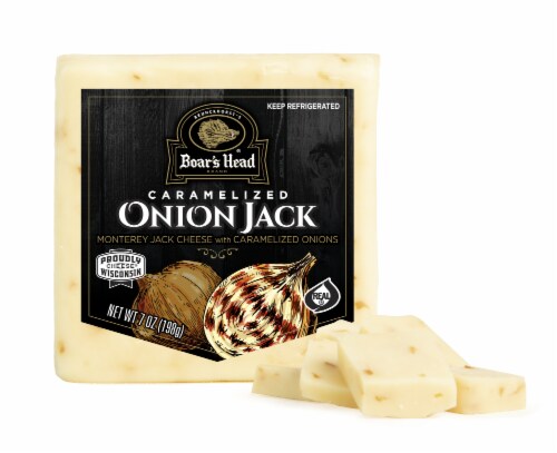 Boar's Head Caramelized Onion Jack Cheese Perspective: top
