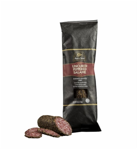 Boar's Head Uncured Peppered Salame Perspective: top