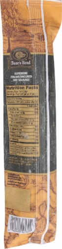 Boar's Head Italian Uncured Dry Sausage Perspective: top