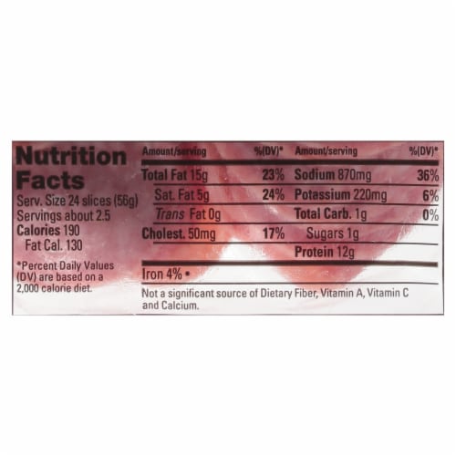 Boar's Head Uncured Genoa Salami Perspective: top