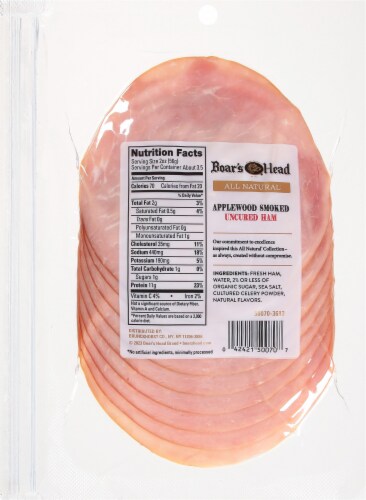 Boar's Head All Natural Applewood Smoked Uncured Ham Perspective: top