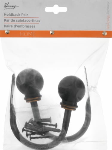 Kenney Manufacturing Company Decorative Ball Holdbacks - Oil Rubbed Bronze Perspective: top