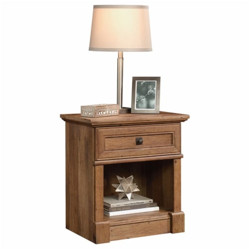 Sauder Palladia Contemporary Wood Nightstand with Storage in