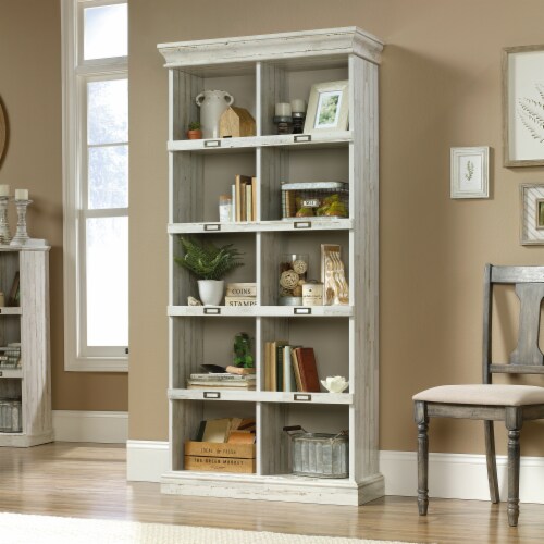 Sauder Barrister Lane Engineered Wood Tall 10 Cubby Bookcase in