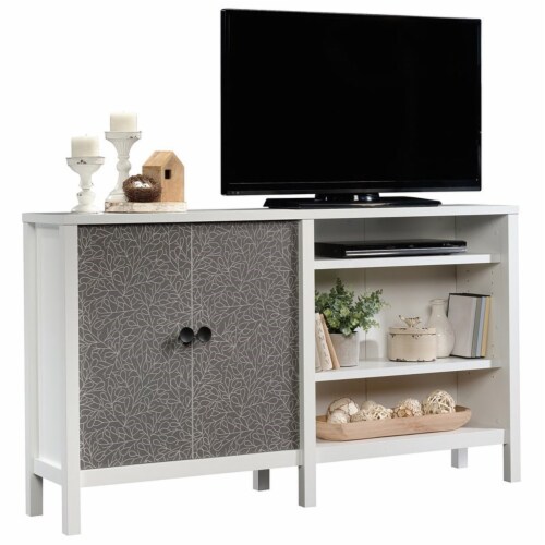 Sauder soft shop modern tv stand