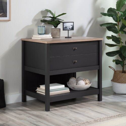 Sauder Cottage Road ® 1-Drawer Lateral File Cabinet in Raven Oak Perspective: top
