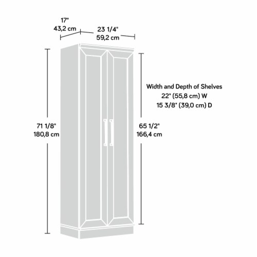 Sauder HomePlus Storage Cabinet Perspective: top