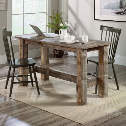 Sauder Boone Mountain Kitchen Dining Room Table in Rustic Cedar