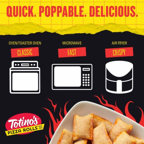 Totino's Pizza Rolls Hellfire Club Spicy Pepperoni Stranger Things Frozen Snacks Perspective: top