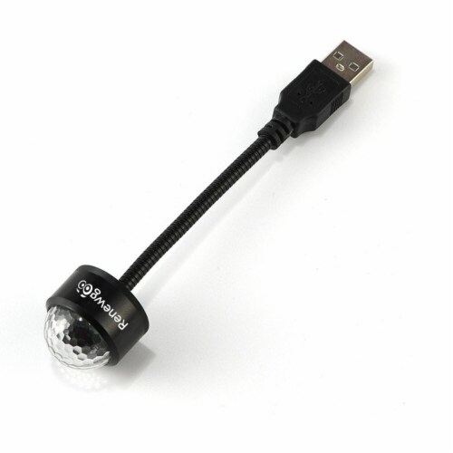 Renewgoo DJ GooMagic Strobe Laser Mini Disco USB Light Projector Car Lamp RGB Perspective: top