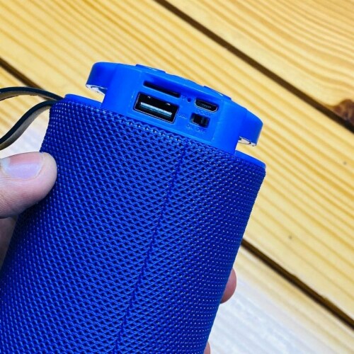 Renewgoo GooBlast Speaker Portable Bluetooth Wireless LED Light Color Show, Blue Perspective: top