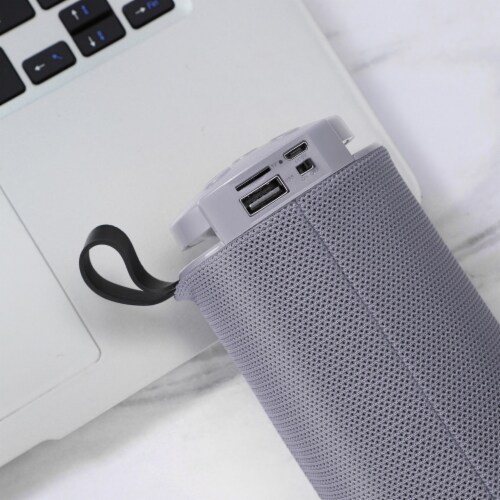 Renewgoo GooBlast Speaker Portable Bluetooth Wireless LED Light Color Show, Gray Perspective: top