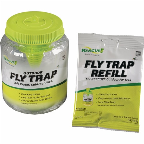 Rescue Reusable Outdoor Fly Trap FTR-DT12 Perspective: top