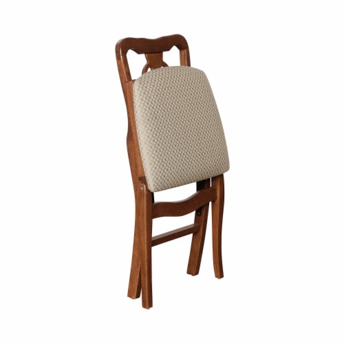 Stakmore solid wood upholstered folding chair deals