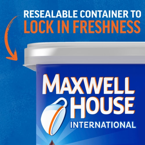 Maxwell House International French Vanilla Cafe-Style Sugar Free Instant Coffee Beverage Mix Perspective: top