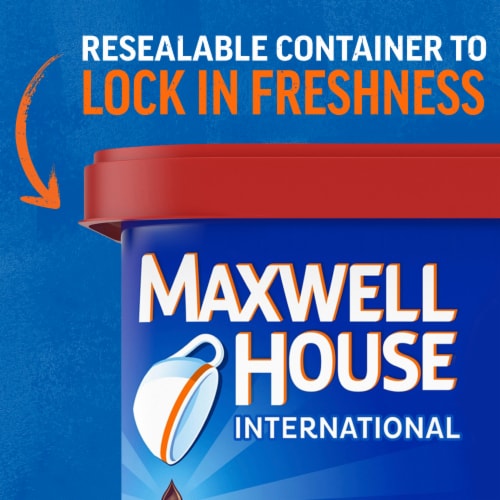 Maxwell House International Vanilla Caramel Latte Instant Coffee Perspective: top