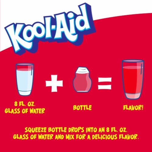 Kool-Aid Zero Sugar Cherry Water Enhancer Bottle Perspective: top