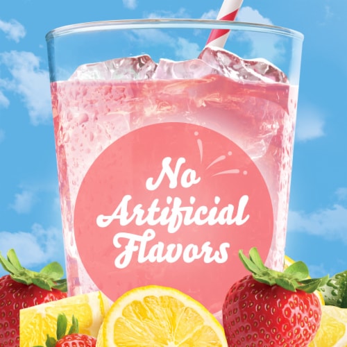 Crystal Light Liquid Strawberry Lemonade Naturally Flavored Drink Mix Perspective: top