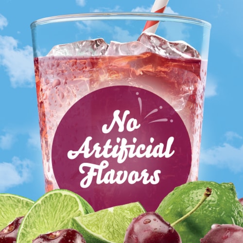 Crystal Light Liquid Black Cherry Lime Naturally Flavored Drink Mix, Bottle Perspective: top