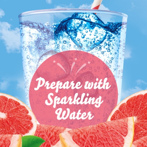 Crystal Light Grapefruit Naturally Flavored Sparkling Water Enhancer Drink Mix, Bottle Perspective: top