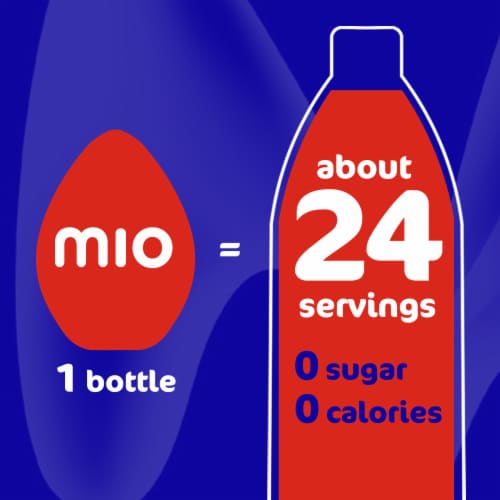 Mio Energy Black Cherry Naturally Flavored Liquid Water Enhancer with 2X More Perspective: top