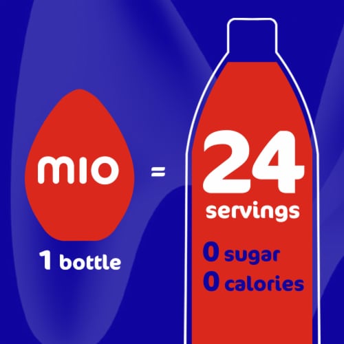 mio Energy Caffeinated & B Vitamins Black Cherry Water Enhancer Bottle Perspective: top