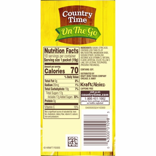 Country Time Lemonade Naturally Flavored Powdered Drink Mix Perspective: top
