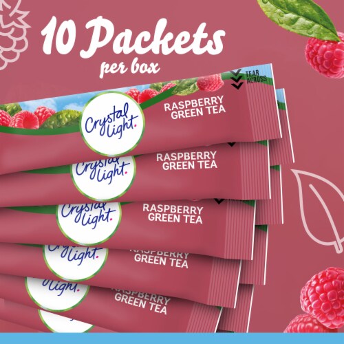 Crystal Light Raspberry Green Tea Naturally Flavored Powdered Drink Mix, On-the-Go-Packets Perspective: top