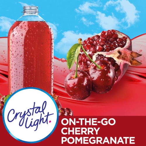 Crystal Light Cherry Pomegranate Naturally Flavored Powdered Drink Mix Perspective: top