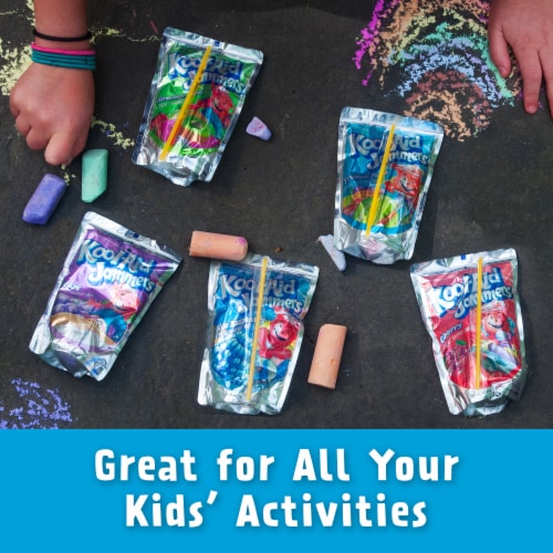 Kool Aid Jammers Tropical Punch Kids Drink 0% Juice Box Pouches Perspective: top