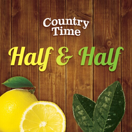 Country Time Half & Half Lemonade Iced Tea Naturally Flavored Powdered Drink Mix, Canister Perspective: top