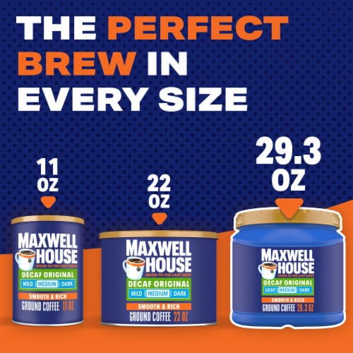 Maxwell House The Original Roast Decaf Medium Roast Ground Coffee Perspective: top