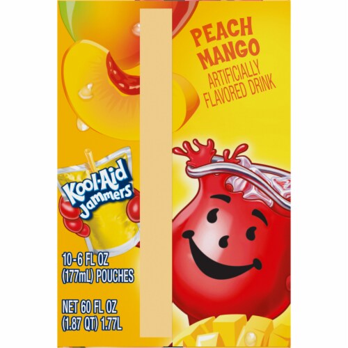 Kool-Aid Jammers Peach Mango Artificially Flavored Soft Drink Perspective: top