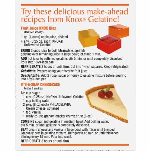 Knox Original Unflavored Gelatin Perspective: top