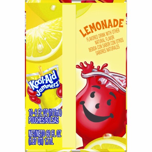 Kool-Aid Jammers Lemonade Naturally Flavored Soft Drink Perspective: top