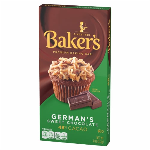 Baker's German's Sweet Chocolate Premium Baking Bar with 48% Cacao Perspective: top